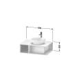 Тумбочка подвесная Duravit D-Neo Compact, 260x800x550 мм, с открытым отделением слева, цвет Black Oak (DE495801616) - миниатюра фото 2