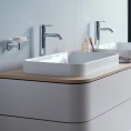 Раковина Duravit Happy D2 Plus 600x400 мм без перелива с керамической крышкой WonderGliss (23596000001) - миниатюра фото 4