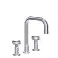 GESSI INCISO Смеситель для раковины на три отверстия без донного клапана, цвет Finox Brushed Nickel (58114#149) - миниатюра фото 1