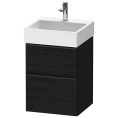 Подвесная тумбочка Duravit D-Neo Black Oak с одним ящиком 484x442x625 мм (DE437001616) - миниатюра фото 1
