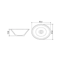 Накладная раковина Jacuzzi Rosalia 51×41 см белая матовый без отверстия - миниатюра фото 2
