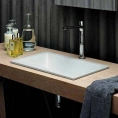 Раковина AZZURRA THIN 75х40см встраиваемая без отв-я под смесительитель цвет белый - миниатюра фото 1