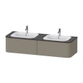 Тумба подвесная Duravit Happy D.2 Plus, 354x1600x550 мм, 2 ящика, цвет Stone Grey Satin Matt (HP4956B9292) - миниатюра фото 1