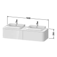 Подвесная тумба Duravit Happy D.2 Plus 160 см, 2 ящика, глянцевый белый (HP4946B2222) - миниатюра фото 2
