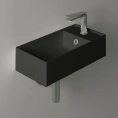 Подвесная раковина SIMAS AGILE 50x27 см, правая, черный матовый - миниатюра фото 1