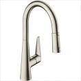 Hansgrohe Metris M71 Однорычажный кухонный смеситель с вытяжным душем под сталь (73800800) - миниатюра фото 1