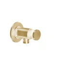 GESSI INCISO: Золотой вывод воды с держателем для душевой лейки 1/2 (58161#246) - миниатюра фото 1