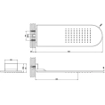 Душевая головка Gessi Shower316 для настенного крепления 620x200 мм, цвет черный XL (45163#299) - миниатюра фото 2