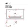 Раковина Artceram WASHBASINS GAP встраиваемая 96х51 см с 1 отв под смесительитель со слив переливом цвет белый - миниатюра фото 2