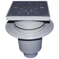 Трап HL616LW с решеткой 226x226 мм-грязеуловителем и вертикальным выпуском DN110 - миниатюра фото 1