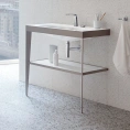 Консоль напольная Duravit XViu с раковиной и полкой, цвет шампань мат/белый глянец (XV4715EB185) - миниатюра фото 1