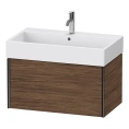 Тумба подвесная Duravit XViu для раковины 235080, 1 ящик, цвет walnut dark/черный матовый (XV42360B221) - миниатюра фото 1