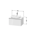 Подвесная тумбочка Duravit D-Neo с 1 ящиком, 459x800x550 мм, Black Oak (DE494701616) - миниатюра фото 2