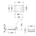 Сиденье-биде Duravit SensoWash Starck для унитаза Happy D с пультом ДУ, белое (610300002000300) - миниатюра фото 2