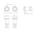Термостат для душа Gessi Ingranaggio встраиваемый с двумя выходами, цвет Finox Brushed Nickel (63333#149) - миниатюра фото 2