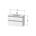 Подвесная тумба Duravit D-Neo с 2 ящиками, цвет Black Oak, 984x452x625 мм (DE435601616) - миниатюра фото 2