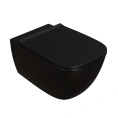 Подвесной унитаз GLOBO GENESIS 550x360 мм, безободковый, черный матовый (GNS02.AR) - миниатюра фото 1