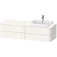 Столешница Duravit Happy D.2 Plus 1300x550мм белая глянцевая для серии тумб с левым вырезом (HP031HL2222) - миниатюра фото 1