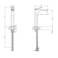 Смеситель для раковины GESSI Rilievo однорычажный, хром, высота 301 мм (59010#031) - миниатюра фото 2