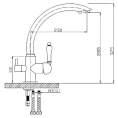 Смеситель для кухни Zorg Clean Water ZR 314 YF-33 черный - миниатюра фото 2