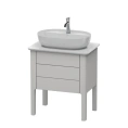 Напольная база Duravit Luv с выдвижным ящиком 743x688x450 мм, цвет скандинавский белый шелковисто-матовый (LU956503939) - миниатюра фото 1