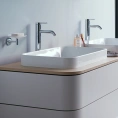 Раковина Duravit Happy D2 Plus 600x400 мм без перелива с керамической крышкой WonderGliss (23596000001) - миниатюра фото 1