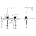 Смеситель для раковины GESSI 316 на 3 отверстия без донного клапана в цвете Brushed Black Metal PVD (54311#707) - миниатюра фото 2