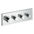 Встраиваемый термостат для душа AX ShowerCollection с 3 подводами, внешняя часть, хром (10751000) - миниатюра фото 1