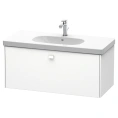 Тумба подвесная Duravit Brioso 1020 мм с выдвижным ящиком, белая матовая (BR404701818) - миниатюра фото 1