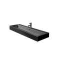 Раковина Duravit Vero шлиф с перел с 1 отв под смеситель включая крепление 1200x470мм Цвет Черный - миниатюра фото 1