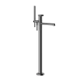 Напольный смеситель для ванной GESSI Anello Black Metal Brushed PVD (без картриджа) (63328#707) - миниатюра фото 1
