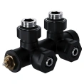 Узел нижнего подключения термостатический угловой Royal Thermo Design Pro 15мм М30х1,5 Черный (HC-1646653) - миниатюра фото 4