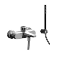 Настенный смеситель для ванны Fantini Lame с ручным душем, 2 источника, хром (24 02 M115) - миниатюра фото 1