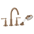 Смеситель AX Motreux для ванны на край с 4 отверстиями, цвет шлифованное красное золото (16550310) - миниатюра фото 1