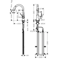Смеситель для кухни Hansgrohe Metris Select M71 с вытяжным душем и поворотным изливом, цвет под сталь (73803800) - миниатюра фото 2
