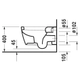 Подвесной унитаз Duravit ME by Starck с инсталляцией (2528090000) - миниатюра фото 6