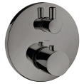 Термостат для душа AX Uno встраиваемый, 2 подводки, полированный черный хром (38720330) - миниатюра фото 1