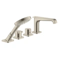 Смеситель для ванны AX Citterio E на 4 отверстия, цвет шлифованный никель (36410820) - миниатюра фото 1