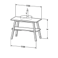 Консоль напольная деревянная Duravit Cape Cod 825x1120x570 мм с полкой, цвет Европейский дуб (CC953207676) - миниатюра фото 2