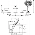 Смеситель Hansgrohe Metropol для ванны с ручным душем 3jet, хром (74553000) - миниатюра фото 2