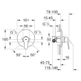 Смеситель для душа Grohe BauEdge 29078000 со встроенным термостатом - миниатюра фото 2