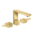Смеситель для раковины AX Edge с донным клапаном Push-Open, 3 отв., полированное золото (46050990) - миниатюра фото 1
