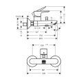 Смеситель для ванны Hansgrohe Talis E настенный, золото, излив 194 мм (71740990) - миниатюра фото 2