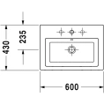 Раковина Duravit 2nd floor для верхнего монтажа 60x43 см, белая (347600000) - миниатюра фото 2