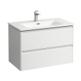 Комплект мебели с раковиной Slim LAUFEN Palace 80 см, 2 ящика, белый глянцевый, подвесной (8.6070.5.261.104.1) - миниатюра фото 1