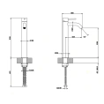 Смеситель для раковины GESSI 316 высокий, сталь сатин (54009#239) - миниатюра фото 2