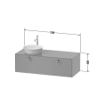 Подвесная тумба Duravit White Tulip, 408x1300x550 мм, белый глянец, с ящиком (WT4982R8585) - миниатюра фото 2