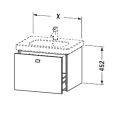 Тумба подвесная Duravit Brioso с выдвижным ящиком, белая матовая (BR404601818) - миниатюра фото 2