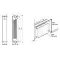 Радиатор биметаллический Termica Bitherm 500/80 4 секции - миниатюра фото 2