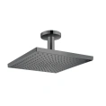 Верхний душ HG Raindance 300x300 мм с потолочным креплением, шлифованный черный хром (26250340) - миниатюра фото 1